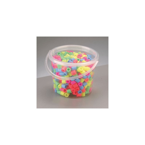 Nabbi®Jumbo Beads -Bügelperlen im Eimer, Ø 10mm 550 Stk.,Pastell Mix
