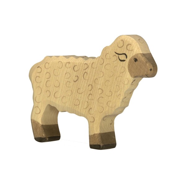 HOLZTIGER Schaf aus Holz - stehend