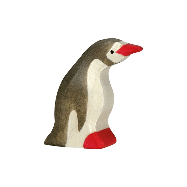 HOLZTIGER Pinguin aus Holz - klein, Kopf nach vorn