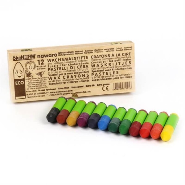 ökoNorm Wachs-Wichtel/Gnome nawaro, Holzbox FSC-zertifiziert - 6 Farben